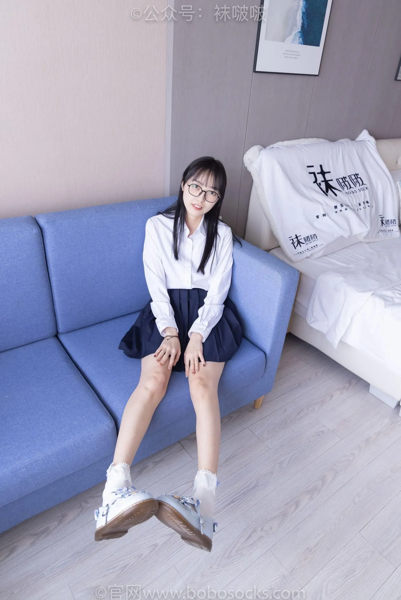[BoBoSocks袜啵啵]NO.070 稚予-皮鞋、拖鞋、过膝袜、白棉袜 [148P]插图8